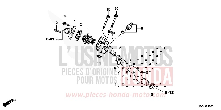 THERMOSTAT for X-ADV 750 GRAND PRIX RED (R380) from 2020